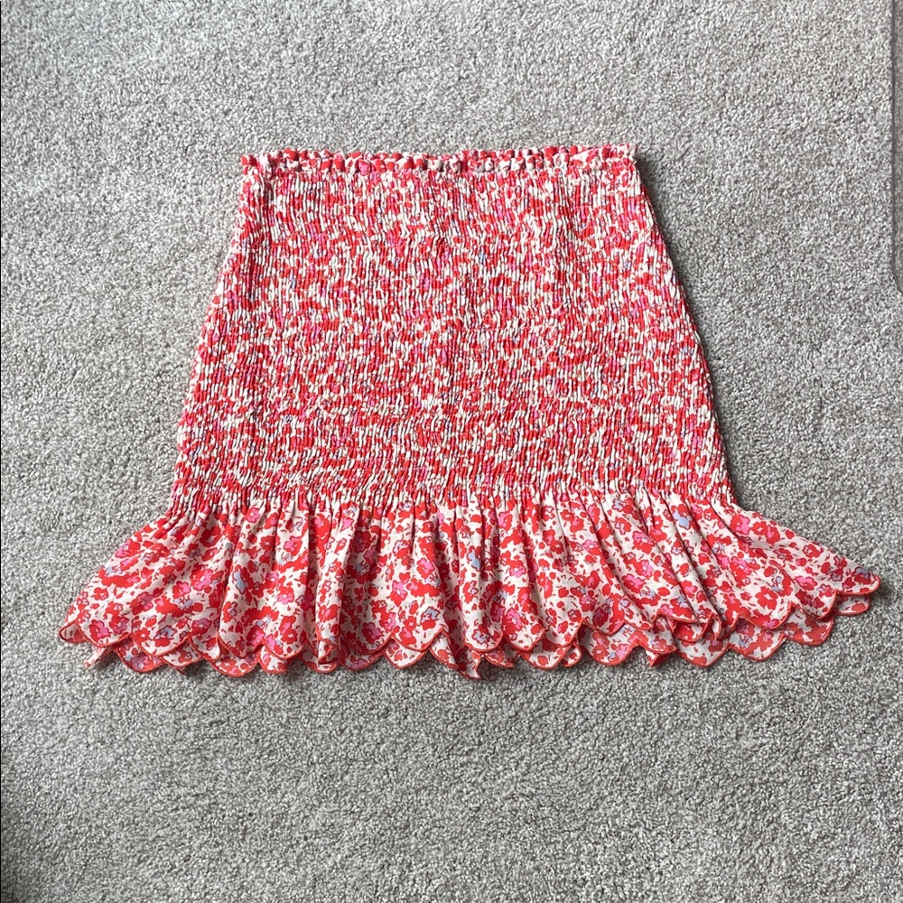 Vero Moda Red Floral Mini Skirt